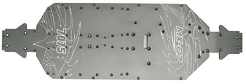 MAPHRWZ Placa de chasis de automóvil RC, para ZD Racing 1/7 MX 07, pieza de actualización CNC de aleación de aluminio, estructura duradera, diseño liviano, alta estabilidad, fácil