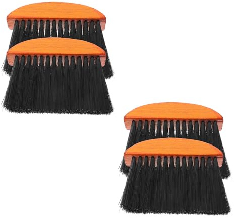 Artibetter 4 Cepillos de Limpieza para Chimenea Mango Largo de Madera Natural Resistentes al Calor y Desgaste Escobas Pequeñas Ergonómicas para Hogar Taller y Fogatas Exteriores