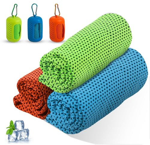 Phlognfy Asciugamano Rinfrescante, Asciugamano Sportivo In Microfibra, Asciugamano Rinfrescante Con Silicone Portatili, Per Fitness Indoor E Outdoor, Corsa, Escursionismo, Viaggi, Yoga, Campeggio