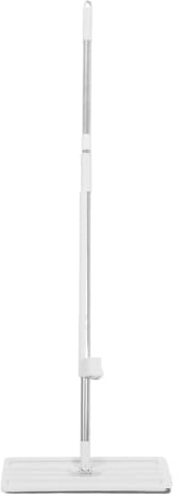 SOLUSTRE Trapeador Plano para Limpieza de Pisos Seco y Húmedo, 35 Cm, Color Claro Estándar, con Rotación 360° y 2 Almohadillas de Microfibra Lavables para Uso Doméstico