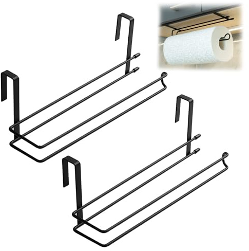 2 PCS Kitchen Roll Holder Under Cabinet, Under Cupboard Towel Holder