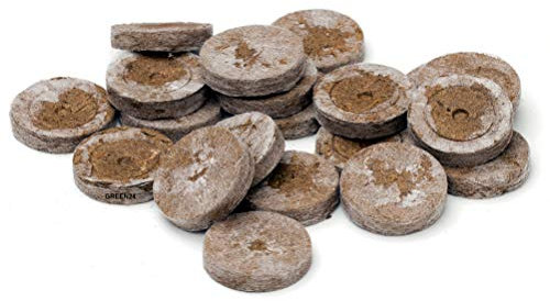 20 St. Jiffy® von GREEN24 Original Quell-Tabletten Torf-Quelltöpfe Aussaaterde Anzuchterde 44mm Torftablette mit Anleitung