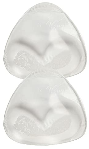 MAGIC Bodyfashion Damen Bikini Swim Pad Triangle, Weiche Transparente Sikilon Bikini Schwimm Pads BH-Einlage, Dreiecksform, Hautfreundlich, 0.5cm, Einheitsgröße, 2er Pack