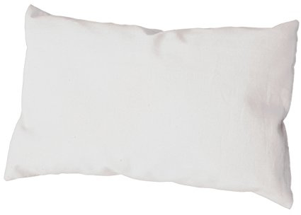 Giraffenland Coussin au Sarrasin 40x76cm Oreiller au Tissu sergé Blanc avec cosses de Sarrasin Biologique, Directement rempli
