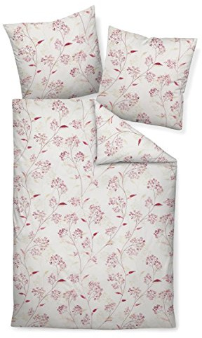 Janine Design Seersucker Bettwäsche Tango 20027-01 rosenwein Sand 1 Bettbezug 155 x 220 cm + 1 Kissenbezug 80 x 80 cm