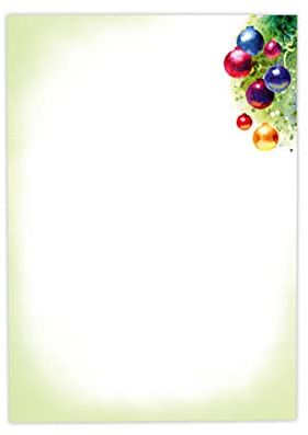 Briefpapier Weihnachten Weihnachtsbriefpapier Weihnachtspapier A4 für Kunden Geschäftspapier für Kundenbriefe (100 Blätter in DIN A4)