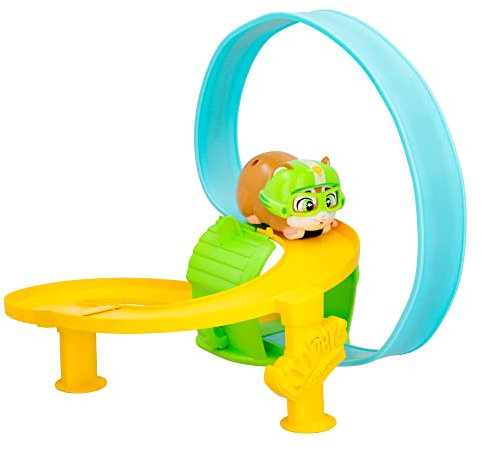 LOOPERS Hammies Turbo, Hamster Collectible Interactive Vehicle with Circuit Runs Inside and Out of Your Wheel - Toy and Game for Boys and Girls + 3 Years Old