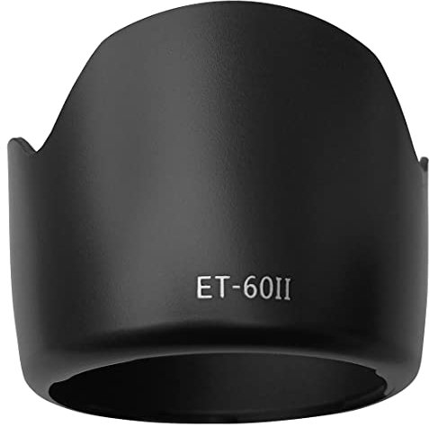 ET-60 Lens Hood Shade for Canon EF 75-300mm f/4-5.6 III,EF 75-300mm f/4-5.6 III USM,EF-S 55-250mm f/4-5.6 is II,EF-S 55-250mm f/4-5.6 is(Not for is STM),58mm Lens Hood HUIPUXIANG