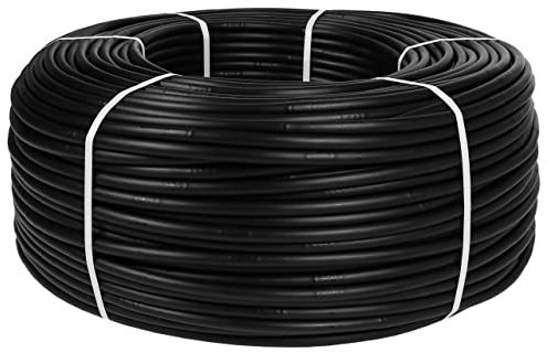Tropfbewässerungssets, Tropfrohr, Tropfleitung, hergestellt in EU (16 mm/2,0 lph, 200 m, Schwarz)