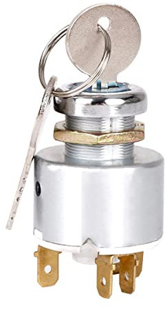 WANGCL 12V Interruttore di accensione Blocco accensione Interruttore di avviamento del Motore Bobina di accensione per Auto con 2 Chiavi per Auto Moto Barche