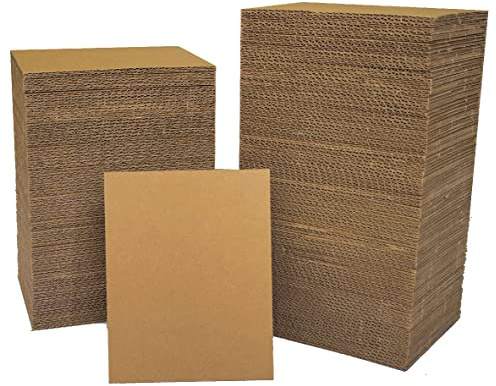 200 Packs Corrugated Cardboard Sheets, Premium Small 5x7 Inch Kraft Cardboard Sleeves Insert Dividers for Shipping, Mailing, DIY Décor and Crafts. (5x7-200 Pack)