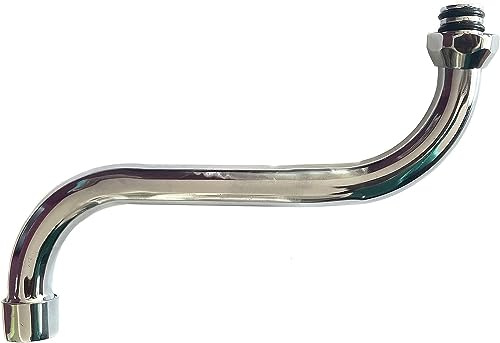 Soytich Tubo per rubinetti, braccio da cucina, braccio del rubinetto, tubo per rubinetti (forma S, 25 cm)