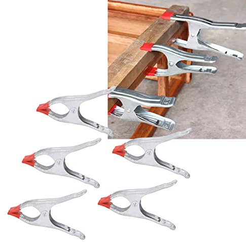 Morsetto a Molla, 5 Pezzi Morsetto a Molla Per Lavorazione del Legno Clip Per Fondale in Ferro Zincato Morsetti Grandi E Resistenti a Forma di 7 Pollici Carpentiere Uno Strumento di Fissaggio Stabile