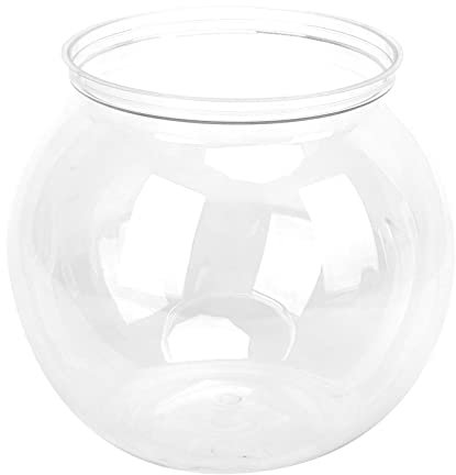 Vase Boule, Bol à Poisson en Plastique Transparent Durable pour étagère de Bureau, Mini Réservoir Résistant aux Chocs pour Petits Poissons et Plantes en Pot, Aquarium Décoratif (S)