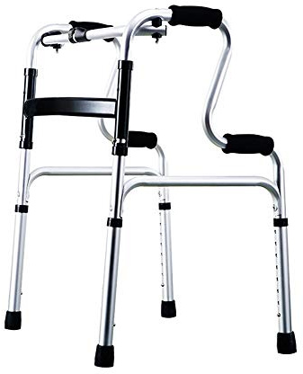 Andador con Ruedas Andadores para Caminar Ajuste de Altura de 8 velocidades Andador Plegable liviano Accesorios extraíbles Ayudas de Movilidad para Personas Mayores (Color: Accesorios no incluidos)