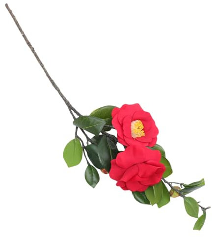 STOBAZA Künstliche Blumendekoration Aus Kamelie Realistische Simulationsblumen Für Tischdekoration Blumendekor Für Hochzeiten Und Feiern Mit Blumen Pick Und Füllung Natürliche Farbgebung u