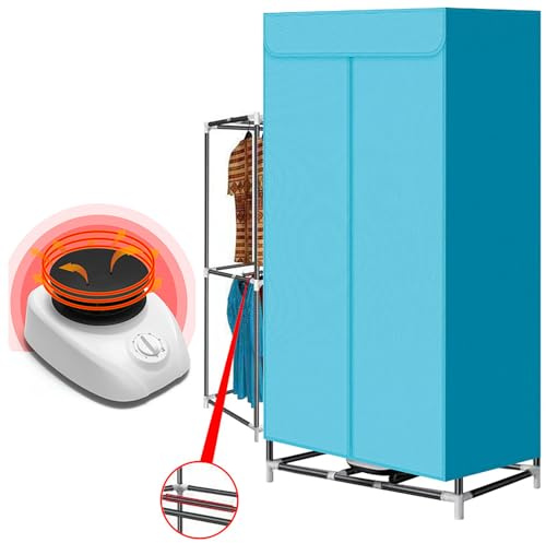 ATB-GIFT Secadora de ropa portatil con bolsa de secado, Smart portable clothes dryer, Secadora de Ropa Eléctrica Portátil Secadry con Luz UV para Desinfectar(1000W-EU Plug)