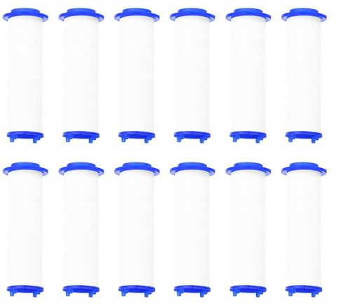sourcing map Lot de 12 filtres de pommeau de douche 7,1 cm en coton PP de rechange haute pression pour ventilateur de douche
