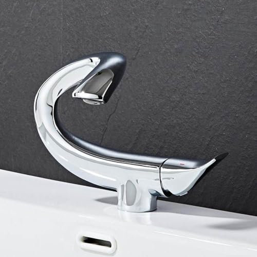 Waschtischarmaturen, Wasserfall-Badezimmer-Wasserhahn, Einhand-Waschtisch-Mischbatterie, Bad, antiker Wasserhahn, Messing-Waschbecken, Chrom, CHINA