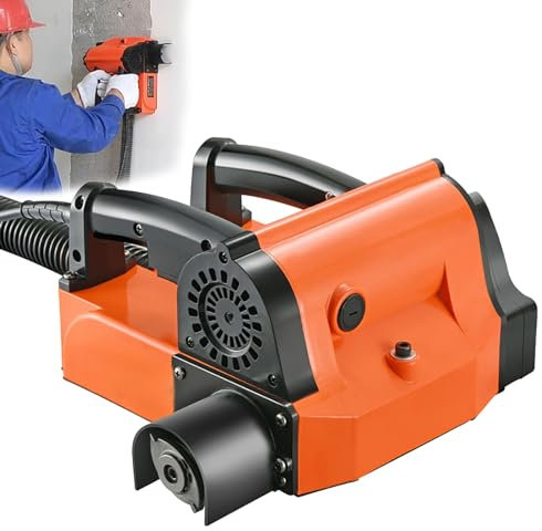 MFYDPP Piallatrice Elettrica per Pareti, Raschietto per Piallatrice per Calcestruzzo da 1680 W, Larghezza 150 Mm, profondità 1-4 Mm, con Tubo per L'aspirazione