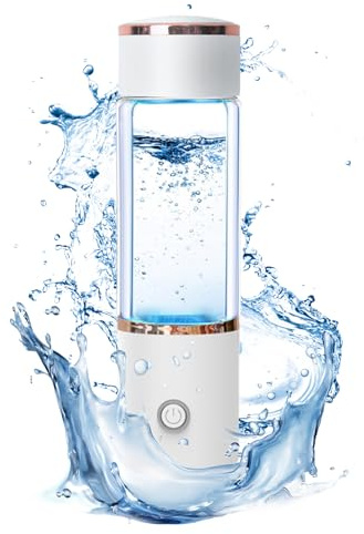 Janebrty Hydrogen Water Bottle Portable Hydrogen Water Generator 2000ppb 3 in 1 with Electrolyzed Water with SPE Technology, Hydrogen Water Pitcher Replacement Fit for Office Home Sports Travel Gift