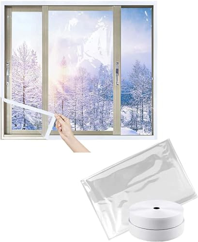 40x110cm,Aislamiento Cortina Magnética,Película Aislante para Ventanas,Cubierta para el Aislamiento Térmico de Ventanas,Lona Aislante Térmica Película,Aislante para Ventanas