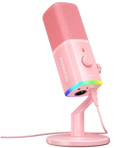 MAONO Micrófono XLR/USB para Streaming, micrófono dinámico con Software, botón de Silencio, Control de Ganancia, para Podcast, PC, Juegos, grabación, creación de Contenido de Youtube, PS4/5 Mac Mixer