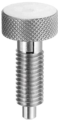 QUARKZMAN Spina a Molla con Manopola Zigrinata M10x1.5 Diametro del Perno 5mm Pin a Rilascio Rapido Retrattile in Acciaio Inossidabile Tipo Blocco Plunger per Attrezzature Industriali