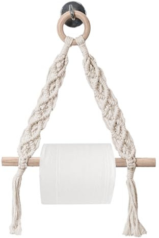LUHOCIY Porte Papier Toilette sans Percage, Porte Papier Toilette Corde, Support Papier Toilette, pour Les Rouleaux de Papier, Les Serviettes Ou d'autres Petits Objets, Adaptés Aux Chambres à Coucher