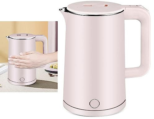 Electric Kettle, 4 Safety Protection Double Layer Electric Water Boiler 2.3L for Home (Pink)