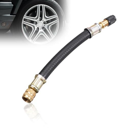OUDQFCJ Prolunga Valvola Pneumatici Universale Flessibile Estensore Valvola con Cappuccio Angolato per Auto, Moto, Bicicletta (100mm)