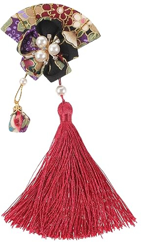 FRCOLOR Japanischer Haarnadel Mit Quaste Eleganter Haarschmuck Für Frauen Traditionelles Festival Accessoire Für Hochzeiten Besondere Anlässe Blumenverzierung