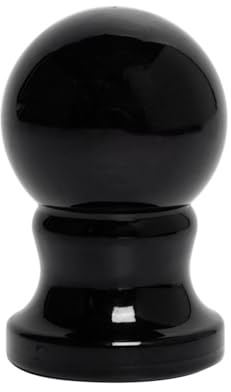 SEIWEI Replacement Finial Ball Topper for Flagpoles, Black Plastic Flag Pole End Cap Finials