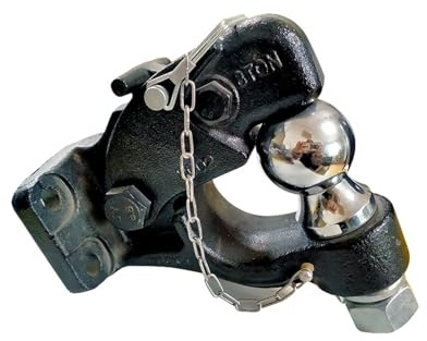 KONGMM Attelage de Remorque, Crochet D'attelage De Remorquage Combiné Et Boule De 2 /50mm avec Capacité Nominale De 8 Tonnes, Remorquage D'attelage De Remorque, Pièces De Remorque(with 50mm Ball)