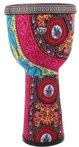 Milisten Leichte Djembe Trommel aus Pvc für Erwachsene und Kinder Delikates Design und Feine Verarbeitung Sichere Handtrommel für Anfänger und Musikunterricht