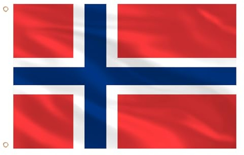 AhfuLife Norwegen Flagge 150 x 90 cm, 1 Stück Große Norwegisch Nationalflaggen Doppelseitig mit Messingösen für WM 2026 Footβall Party Feiern, Nationalfeiertag