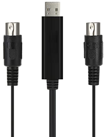 VBESTLIFE HiFing Cavo MIDI USB Interfaccia IN-OUT per Tastiera Musicale, 16, Compatibile con/Mac,