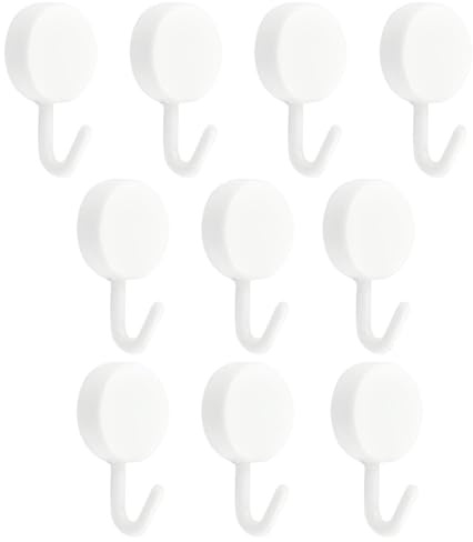 HAGNA 10 Pezzi Gancetti Adesivi, Appendini Adesivi, Piccoli Ganci Da Parete Bianco Senza Foratura O Chiodi, Per Appendere Bagno, Cucina, Soffitto, Parete, Porta, Accappatoi