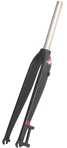 ZXGSXIOU Forcella Rigida MTB 26 27,5 29'' Pollici Forcella Anteriore per Mountain Bike Freno a Disco Tubo Dritto da 1-1/8'' Lega di Alluminio Ultraleggera QR 9X100mm (Colore: Nero, Misura 27,5)