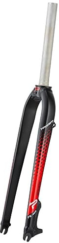 FKXSXAZ Forcella Rigida MTB 26/27.5/29 Pollici, Tubo Dritto da 1-1/8'', Forcella Anteriore per Mountain Bike 700c da Strada, sgancio rapido, Freno a Disco 9x100mm, Lega di Alluminio (Colo