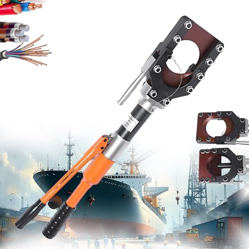 Hydrauliska kabelskärare, kraftig kabelklippningssax med säkerhetsventil för skärning av koppar, aluminium och pansrade kablar, hållbara och pålitliga verktyg