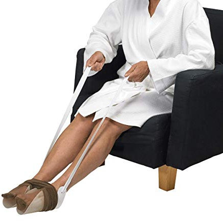 HOMECRAFT Dorking Tights Aid Assistive Dressing – Aids for Elderly & Disabled, Flexible Double Gutter Stocking Aid with Long Cords – Aids for Elderly and Disabled, Post Surgery Dressing Aid