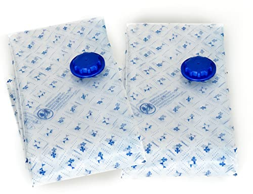 Set de 2 bolsas vacio ropa y bolsas vacio edredones, protección contra humedad, polillas y polvo, ahorro de espacio de hasta el 70%, doble cierre hermético con control visual, medida XXL, 100x120x45cm