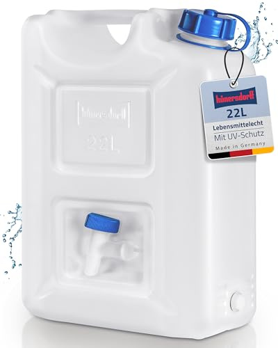 Hünersdorff Bidón para agua PROFI 22 l, PEAD Natural, con protección UV