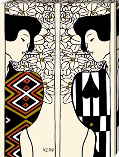 1art1 Gustav Klimt Poster Zwei Silhouetten, 1912 Bilder Leinwand-Bild Auf Keilrahmen | XXL-Wandbild Poster Kunstdruck Als Leinwandbild 80x60 cm