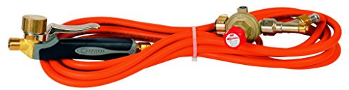 Express 6066 Accessoire Lampe à souder-Fer de Couvreur-Chalumeau d'étanchéité-Pièces de Rechange-Set composé d'un Manche à gâchette bimatière + 4,75m de Tuyau + détendeur Set 3