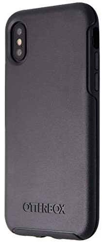 OtterBox Schutzhülle für iPhone XS und iPhone X, Symmetry Serie, Schwarz, Ultra-schlank, kabelloses Laden, erhöhte Kanten schützen Kamera und Bildschirm