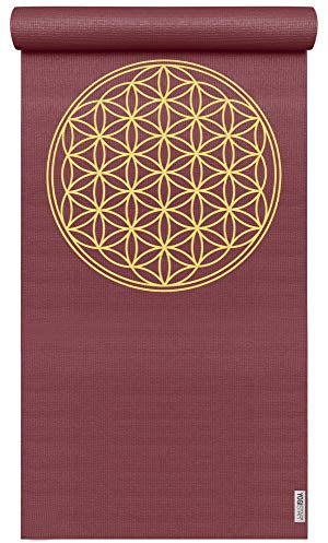 Yogistar Yogamatte Basic Flower of Life, bordeaux