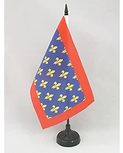 AZ FLAG Drapeau de Table Sarthe 21x14 cm Polyester 100D Socle Plastique | Usage intérieur Drapeau de bureau français finition cousue et bords renforcés avec mât en plastique et socle en plastique