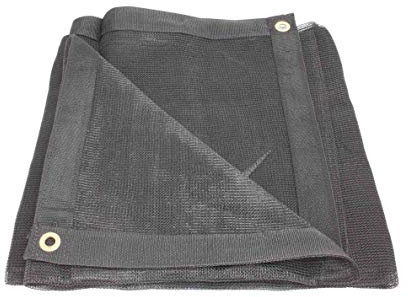 Mytee Products Netzplane für den Außenbereich, 2,4 x 3,4 m, schwarz, 70 % Schatten, mit Ösen, 170 g, extra haltbare, robuste Netzplanen für Muldenkipper, Rollwagen, Netzgewebe für Sonne, Pflanzen,